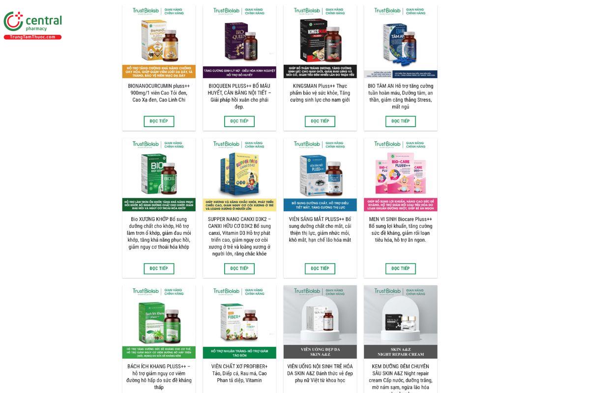 Các sản phẩm nổi bật của thương hiệu Dược Phẩm Biolab