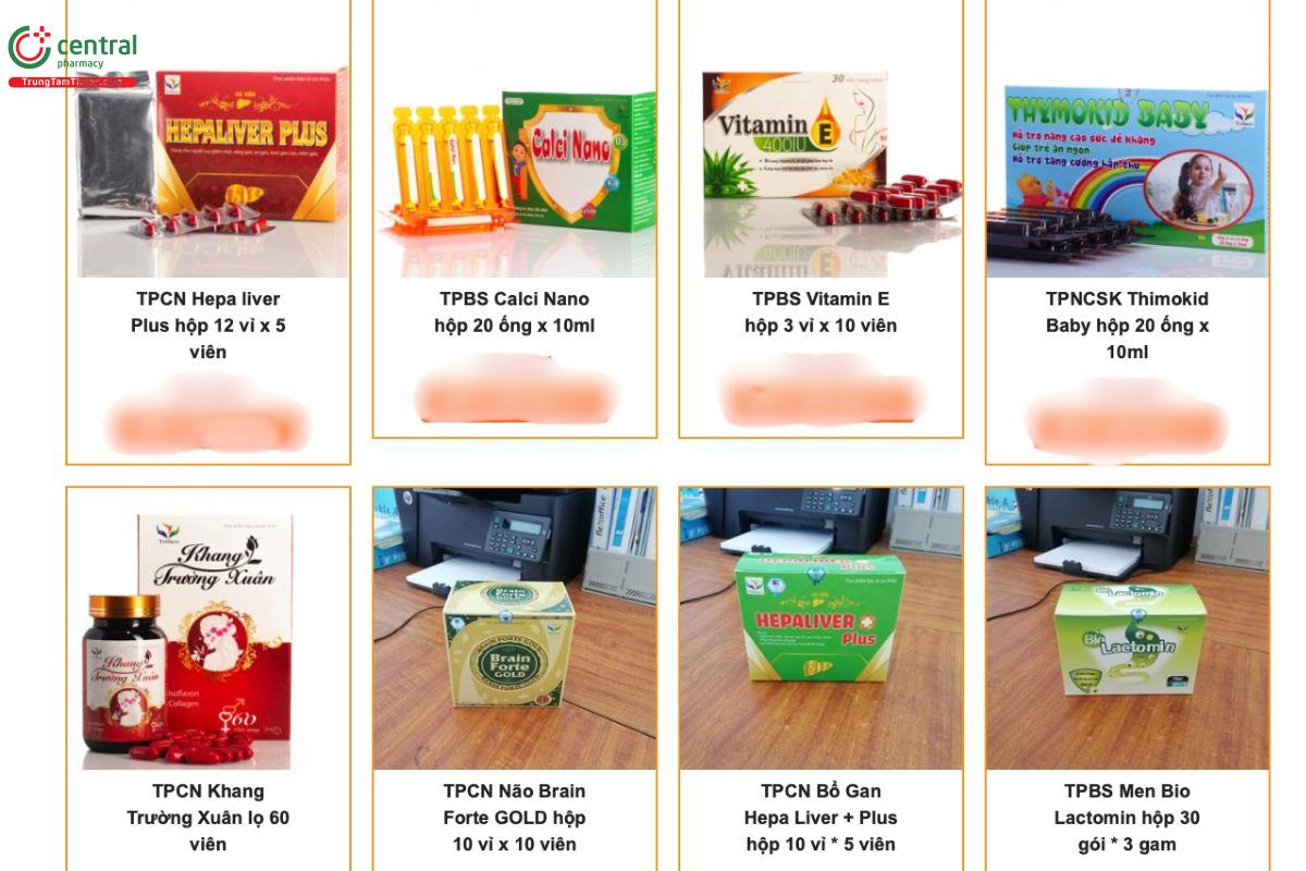Các sản phẩm của Dược phẩm Trifaco
