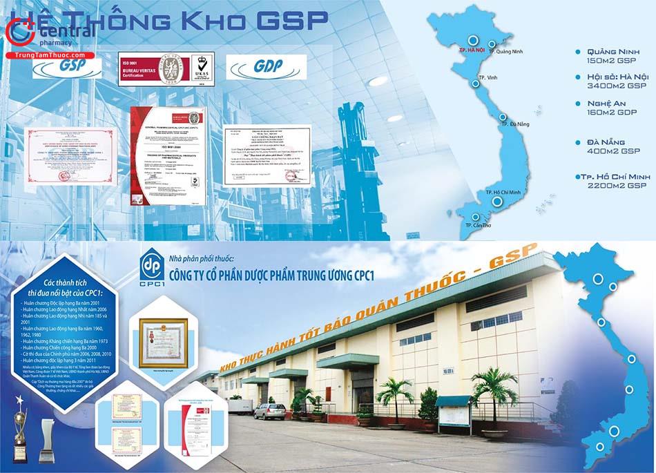 Hệ thống phân phối rộng khắp của Dược phẩm Trung Ương CPC1