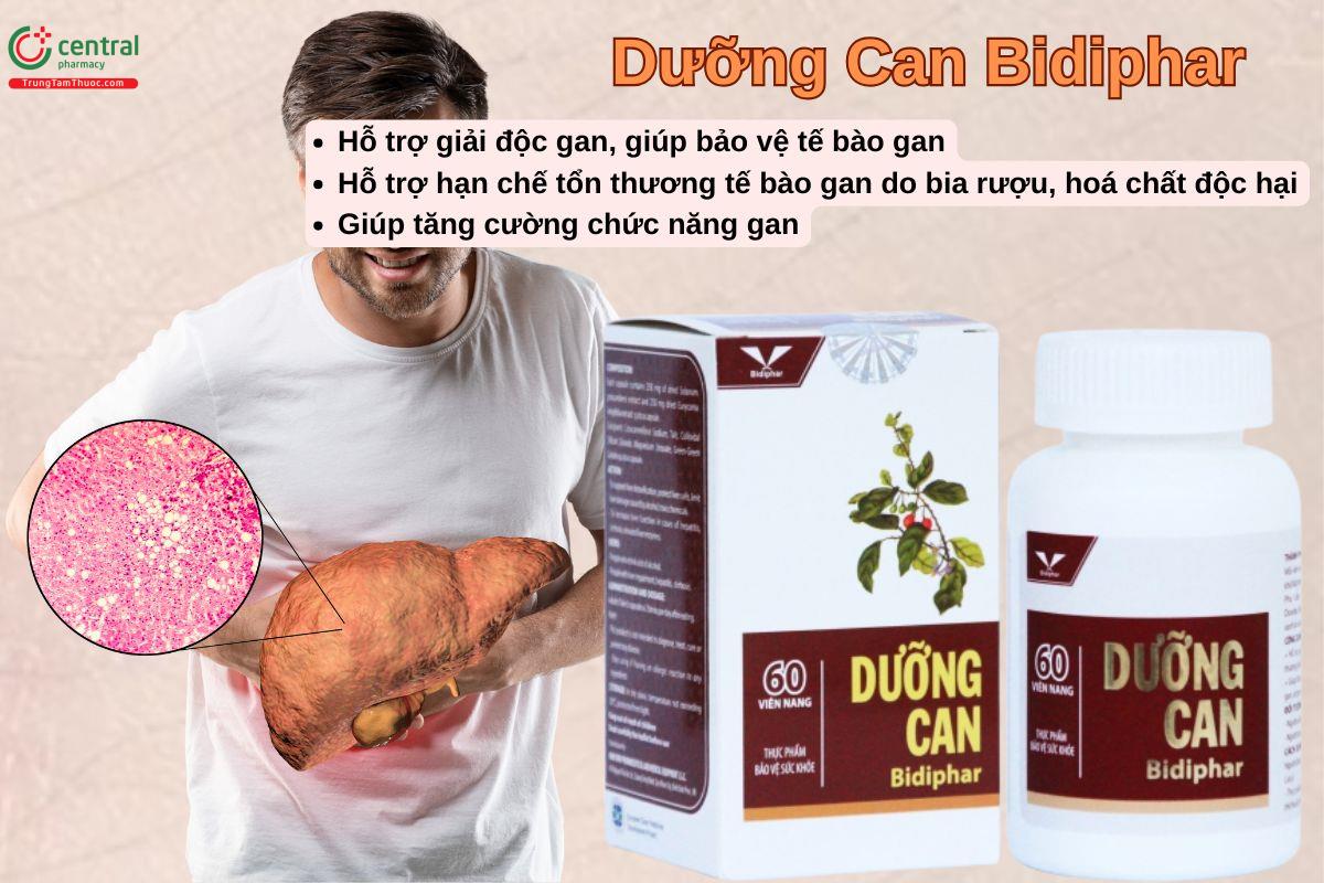 Viên uống Dưỡng Can Bidiphar giúp tăng cường chức năng gan