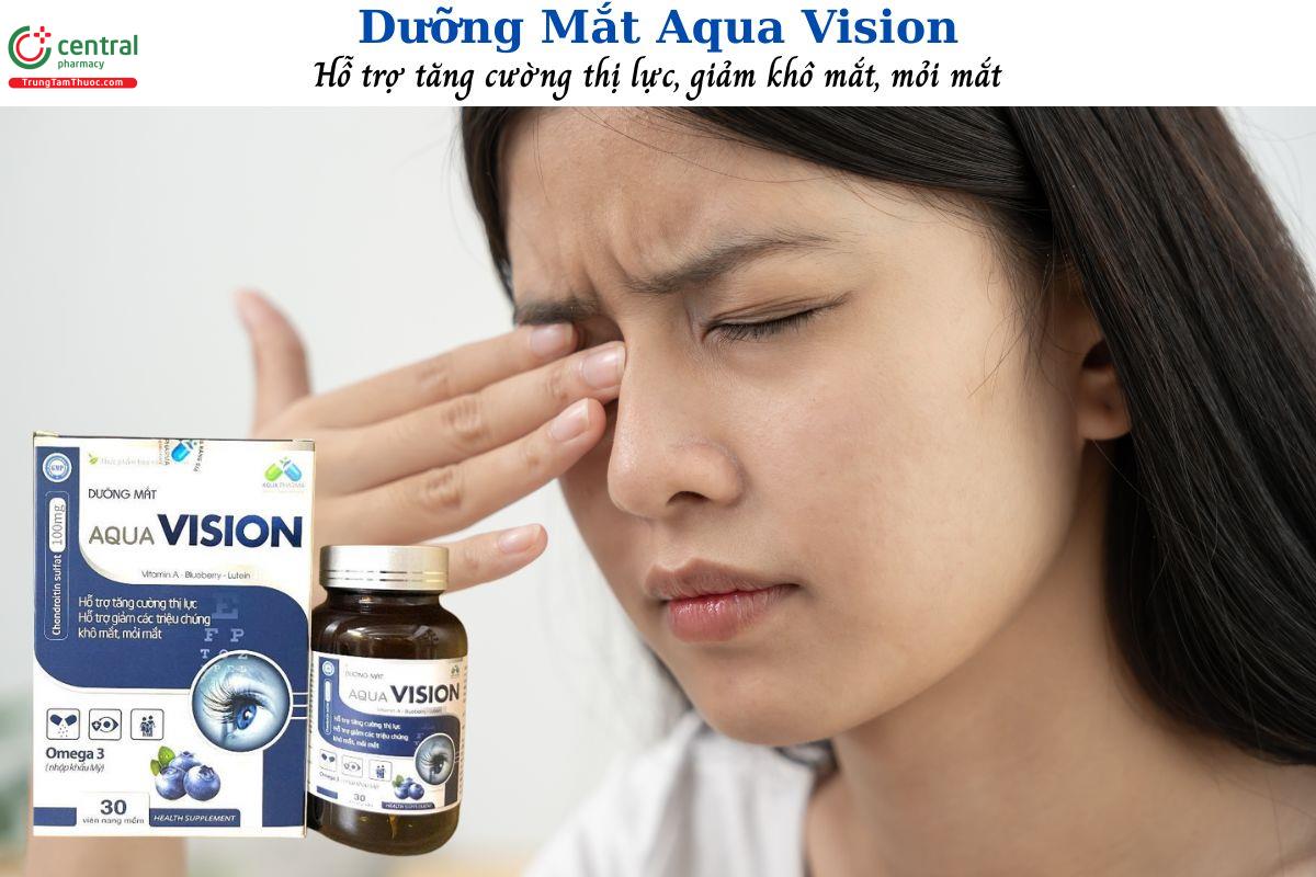 Dưỡng Mắt Aqua Vision - tăng cường thị lực, giảm khô và mỏi mắt