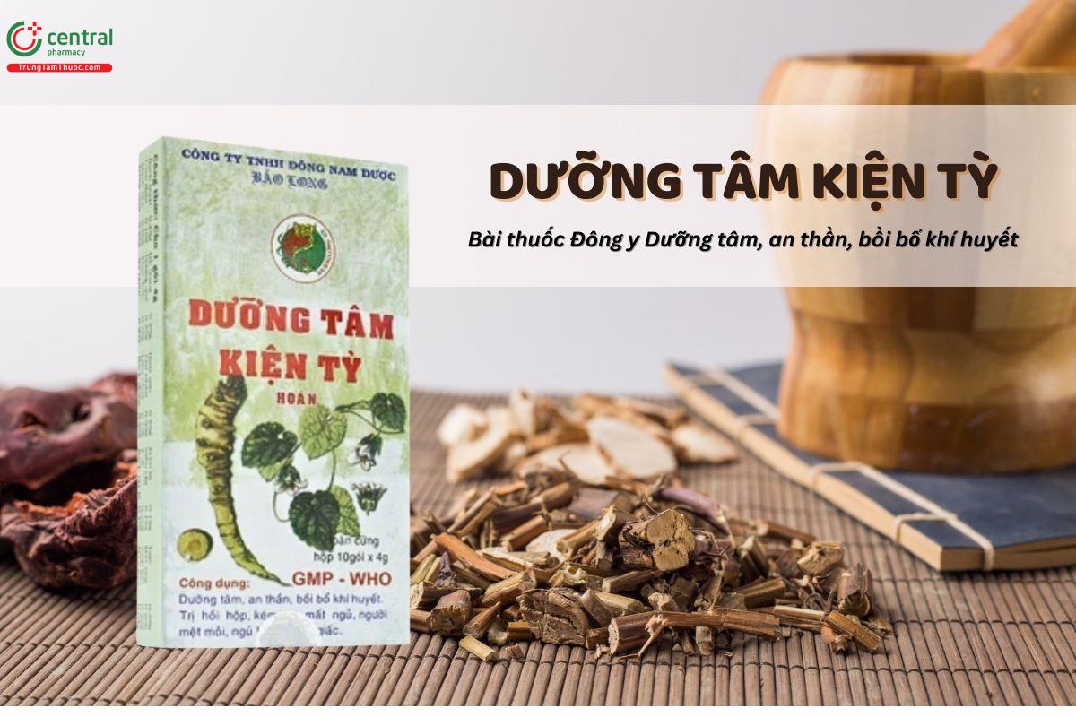 Thuốc Dưỡng Tâm Kiện Tỳ Hoàn an thần, bồi bổ khí huyết, chữa mất ngủ