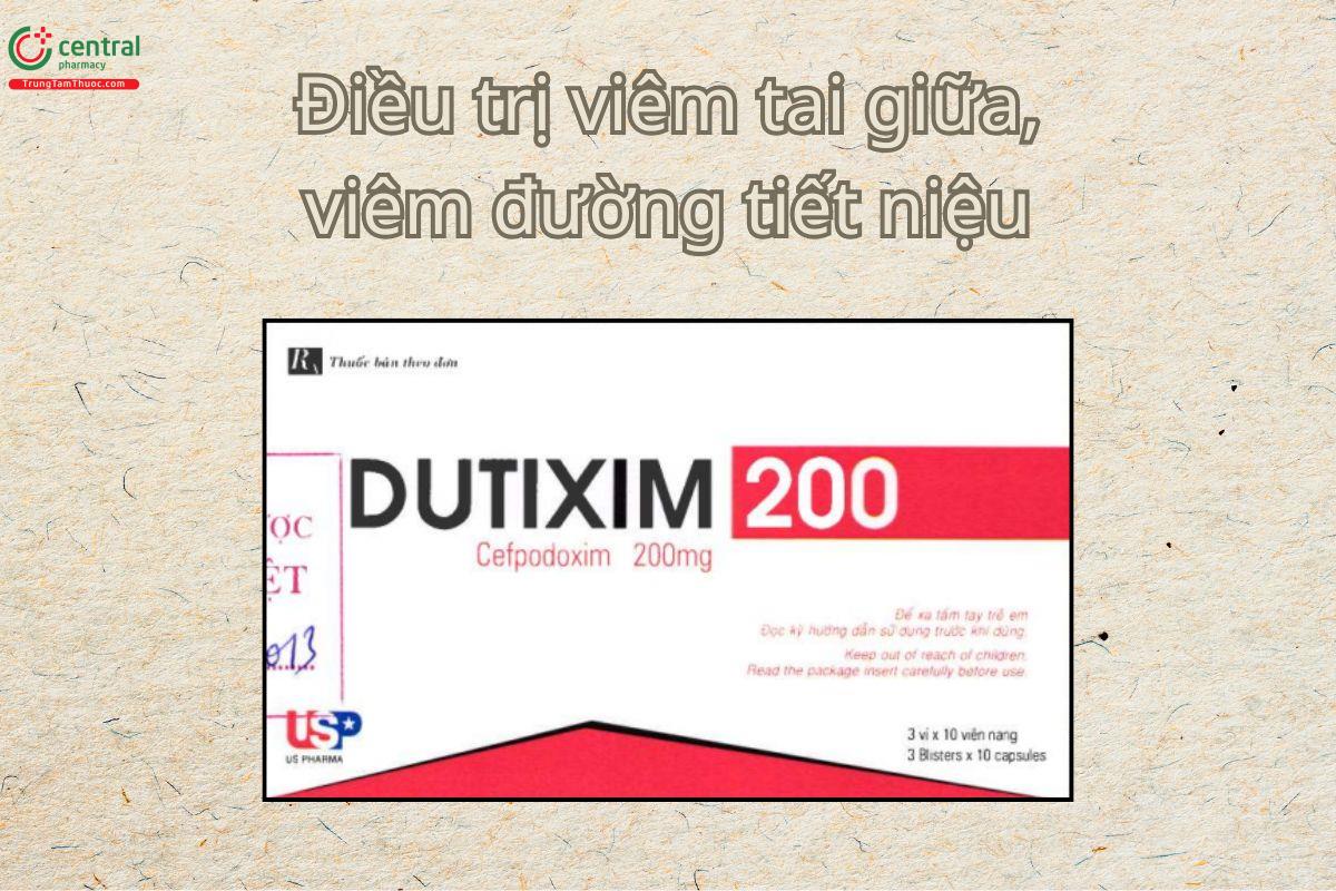 Thuốc Dutixim 200 điều trị viêm phổi, viêm họng, viêm amidan nhẹ đến vừa