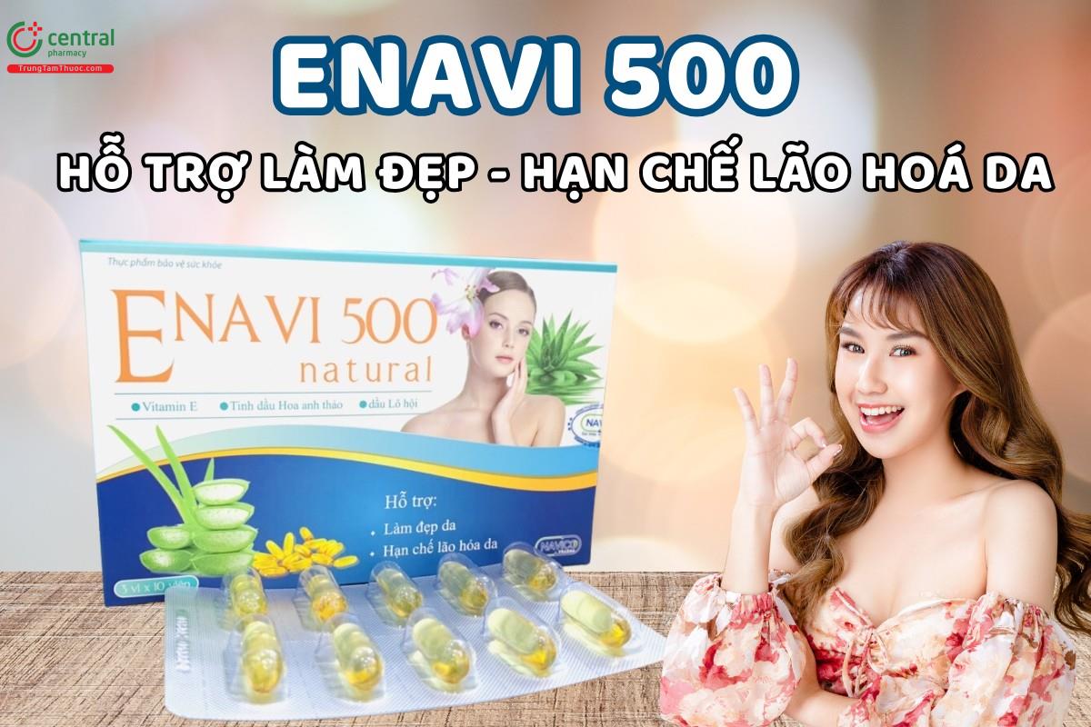 Enavi 500 - Bổ sung Vitamin E giúp chống oxy hoá, lão hoá da