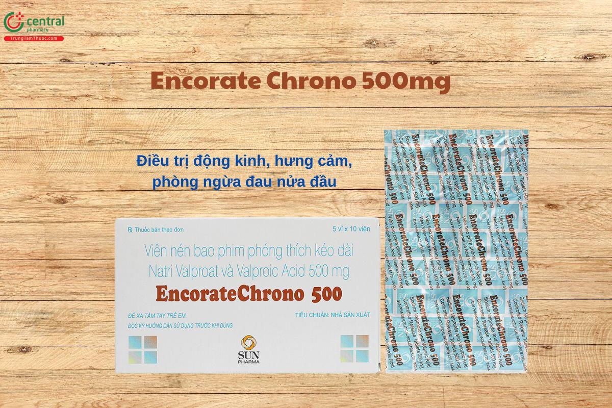 Thuốc Encorate Chrono 500mg trị động kinh, cơn hưng cảm