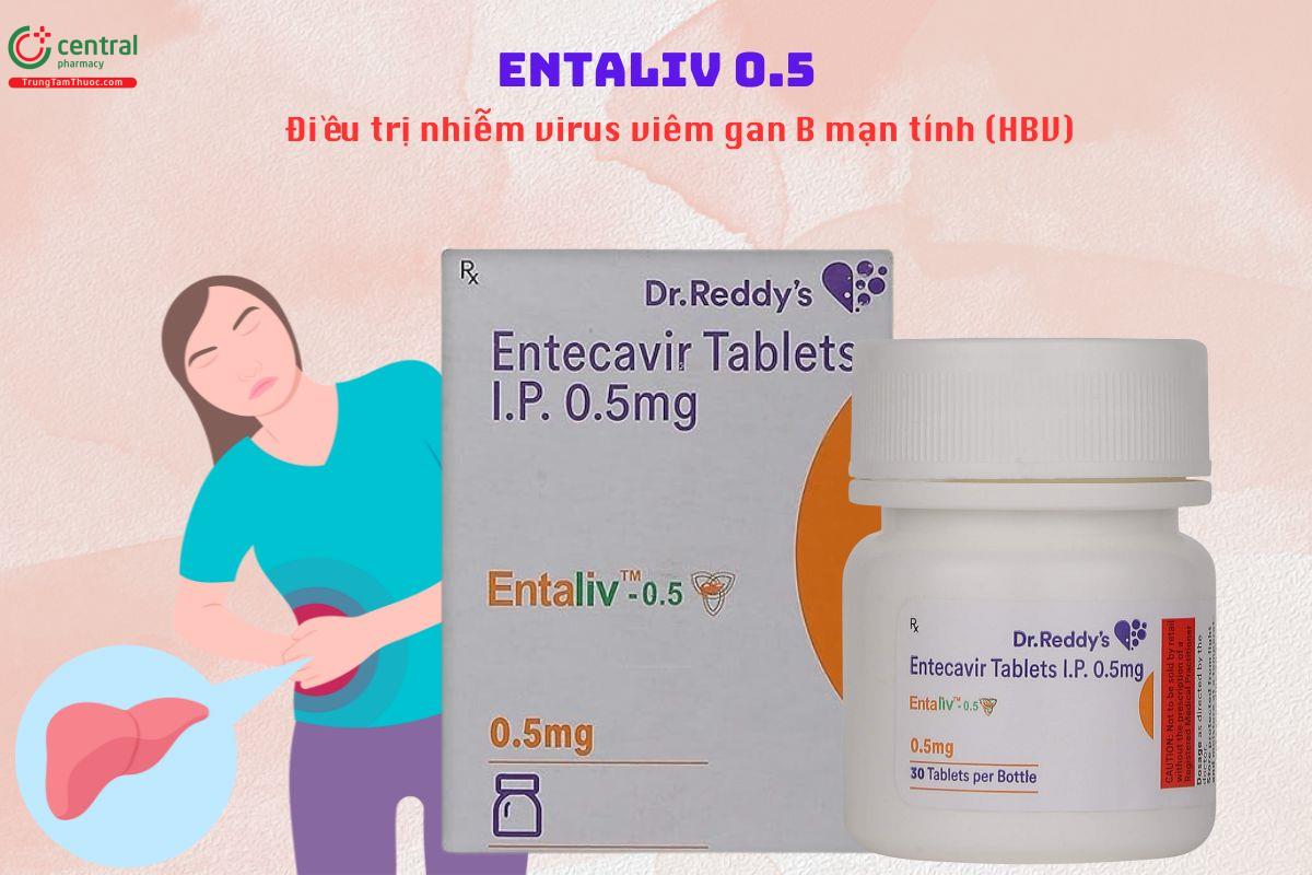 Thuốc Entaliv 0.5mg điều trị viêm gan B mạn tính ở người lớn