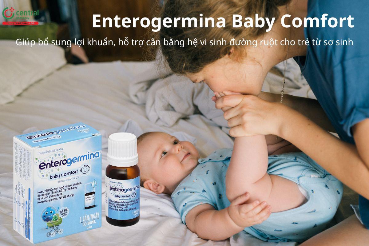 Enterogermina Baby Comfort giúp cân bằng hệ vi sinh đường ruột cho bé