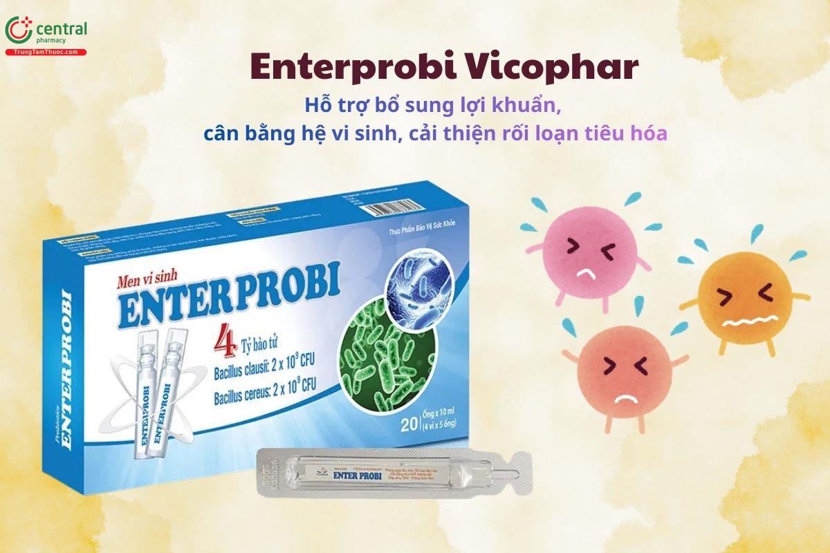 Enterprobi Vicophar bổ sung lợi khuẩn, hỗ trợ giảm rối loạn tiêu hóa