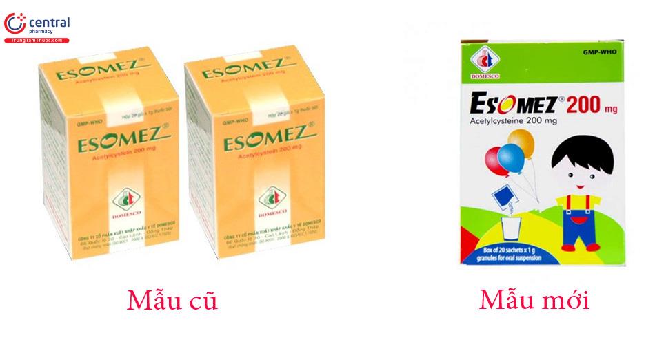 Sự thay đổi mẫu mã của thuốc Esomez 200mg