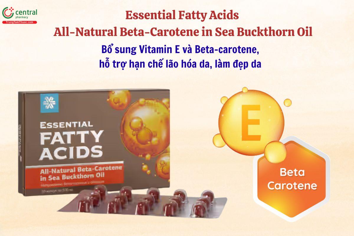 Essential Fatty Acids All-Natural Beta-Carotene in Sea Buckthorn Oil hỗ trợ làm đẹp da