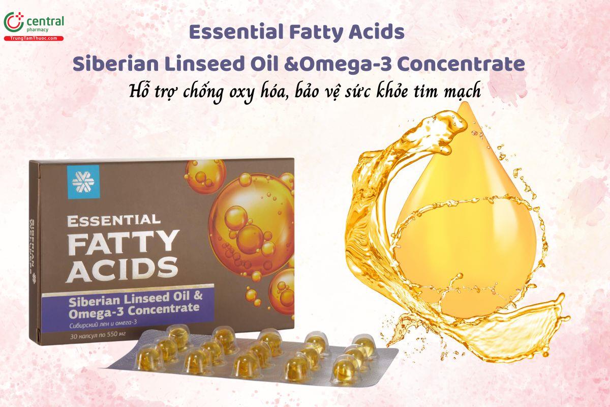 Essential Fatty Acids Siberian Linseed Oil & Omega-3 Concentrate bảo vệ tim mạch