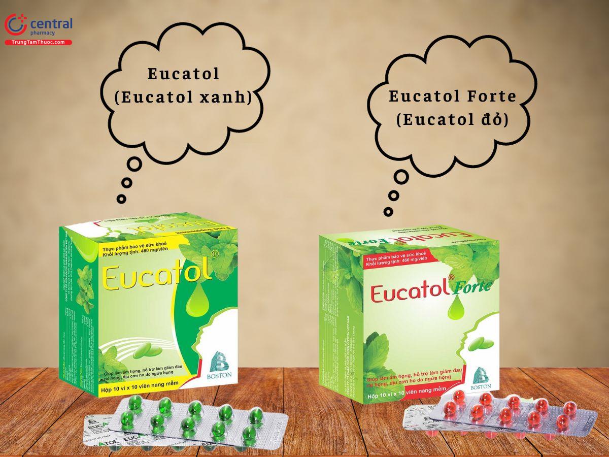 Phân biệt Eucatol Forte (Eucatol đỏ) và Eucatol (Eucatol xanh)