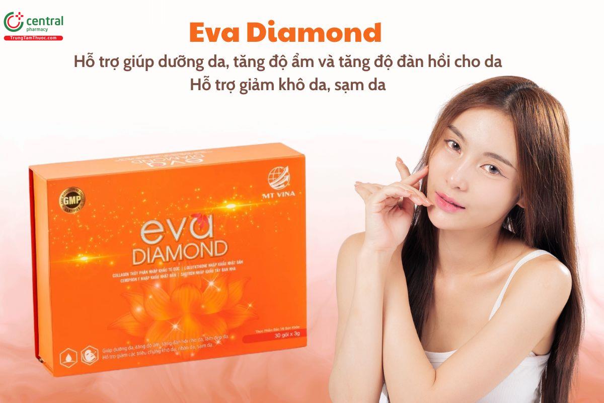 Eva Diamond giúp tăng độ ẩm, độ đàn hồi, giúp da sáng khỏe hơn