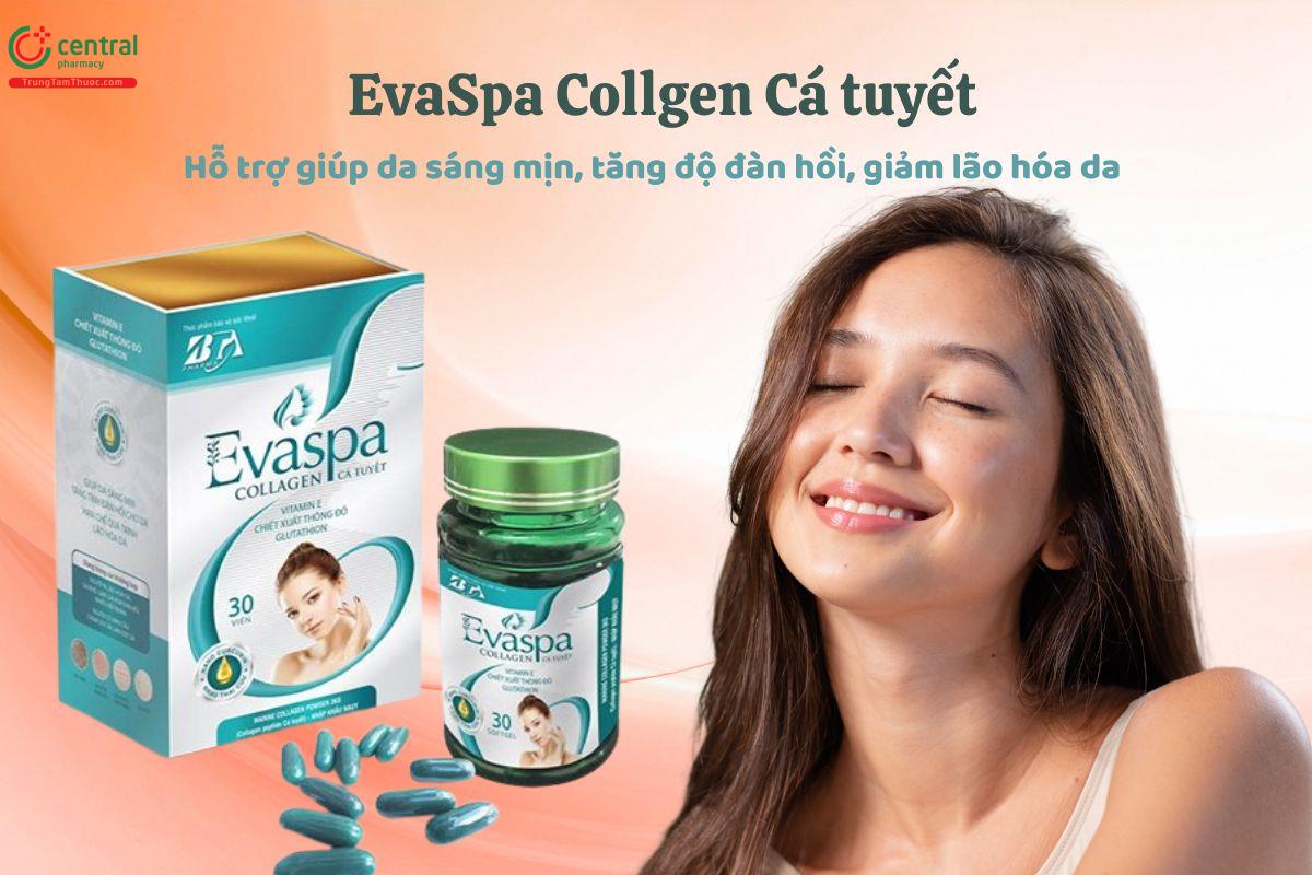 EvaSpa Collgen Cá tuyết giúp làm chậm lão hóa da, giúp da sáng đẹp