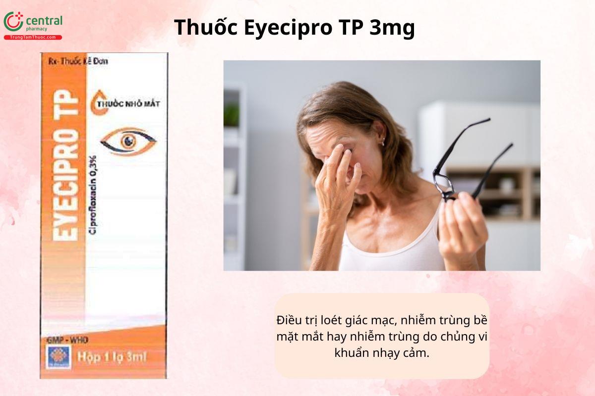 Chỉ định của thuốc Eyecipro TP 3mg