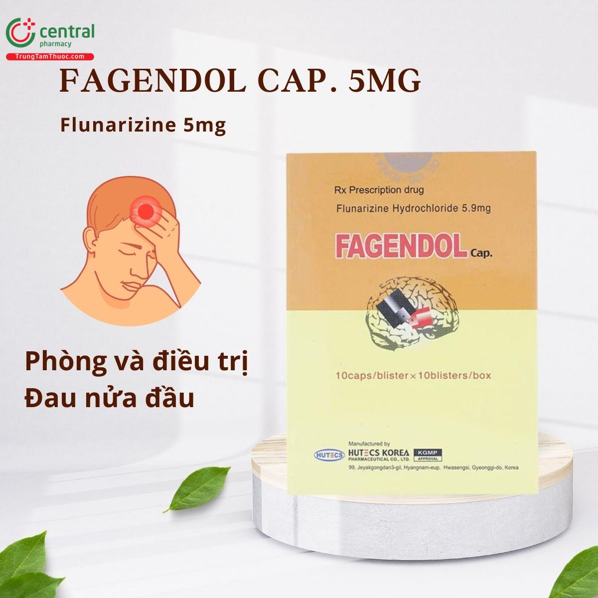 Thuốc Fagendol Cap. 5mg điều trị và dự phòng đau nửa đầu 