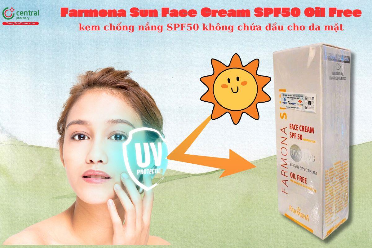 Kem chống nắng Farmona Sun Face Cream SPF50 Oil Free phù hợp với mọi loại da