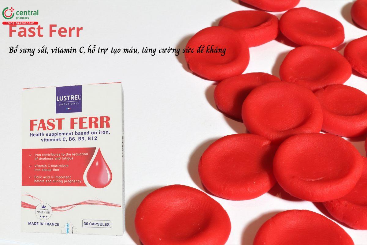 Fast Ferr - Bổ sung sắt, vitamin C, hỗ trợ tạo máu, tăng cường sức đề kháng