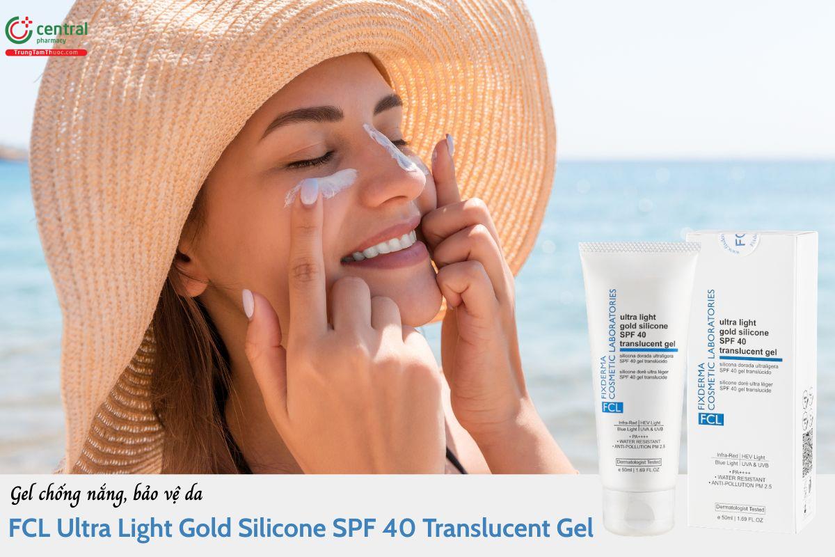 FCL Ultra Light Gold Silicone SPF 40 Translucent Gel - Chống nắng, bảo vệ da