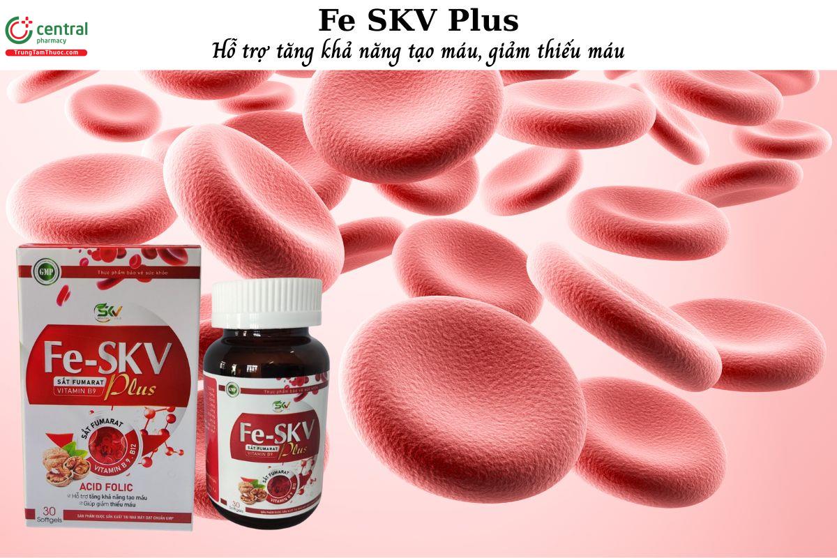 Fe-SKV Plus - Hỗ trợ khả năng tạo máu, giảm thiếu máu