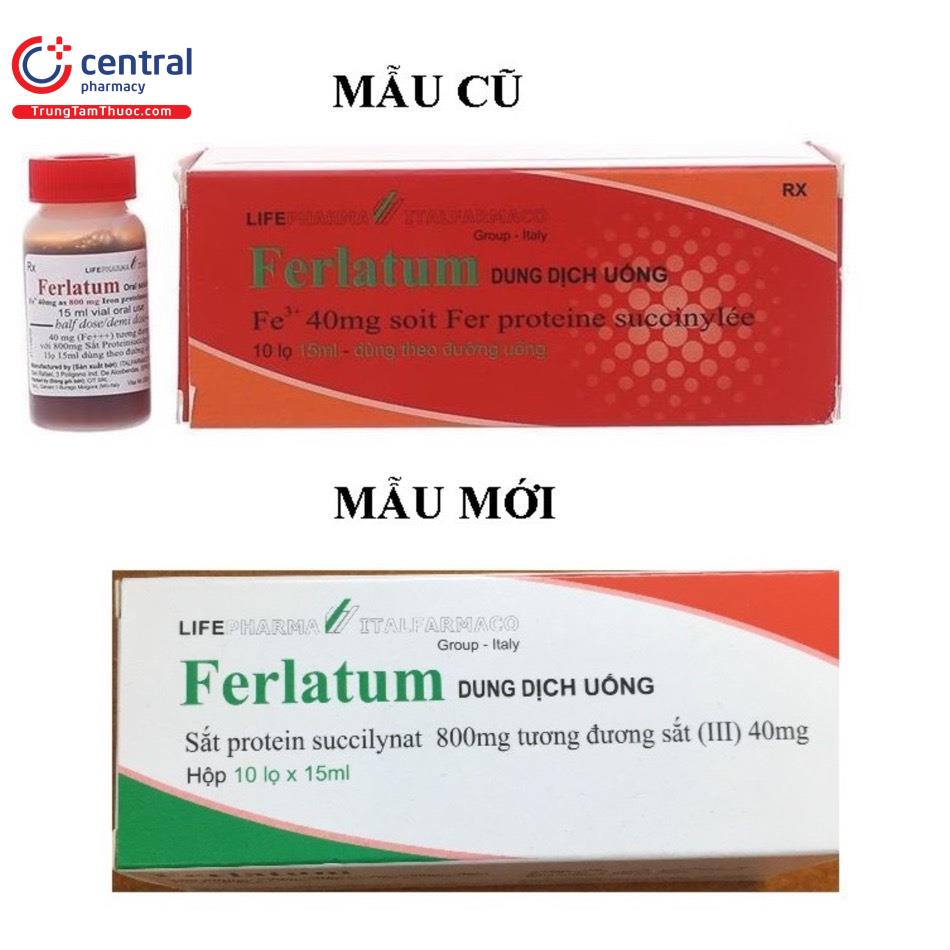 So sánh mẫu cũ và mới thuốc Ferlatum