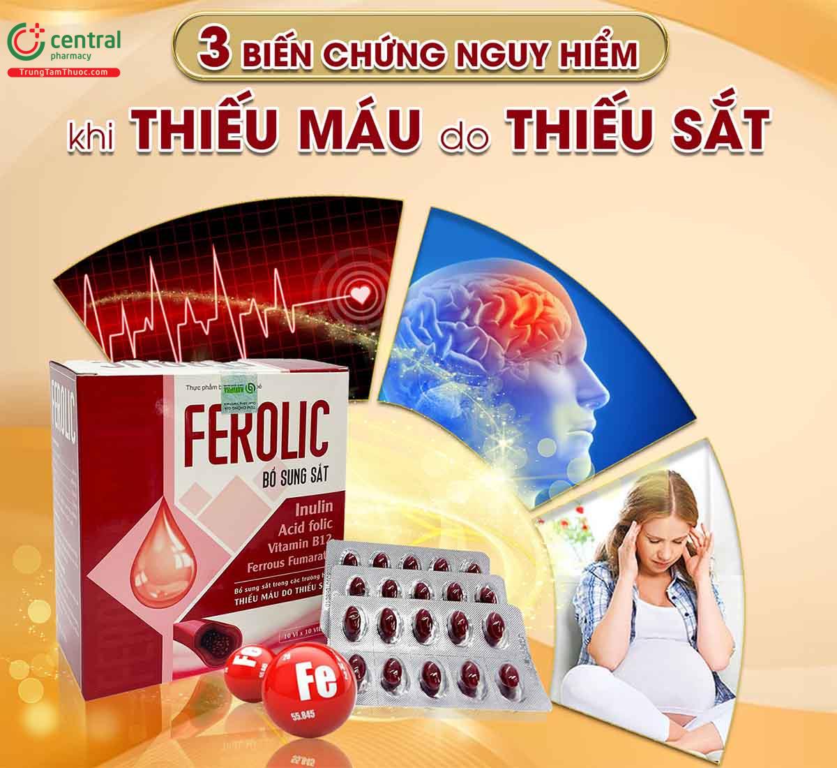 Ferolic giúp ngừa thiếu máu do thiếu sắt