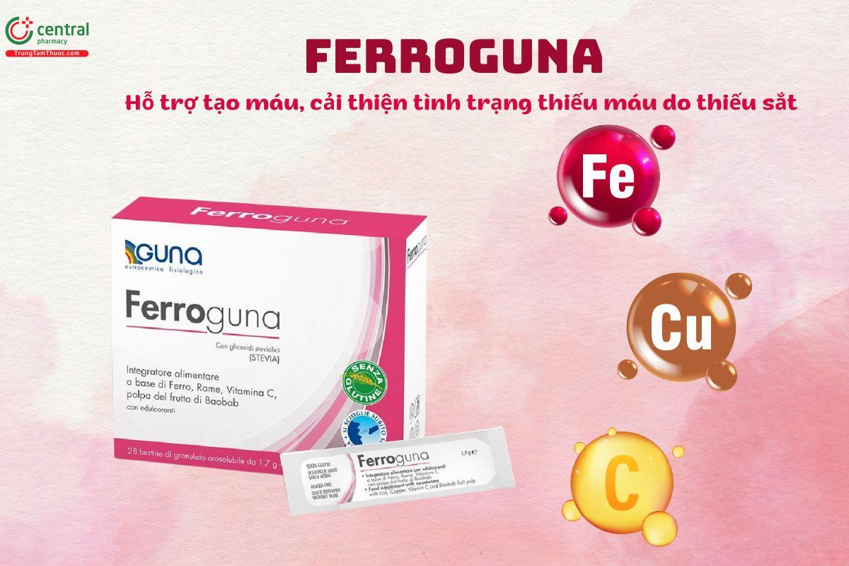 Thuốc Ferroguna hỗ trợ tạo máu cho người thiếu máu thiếu sắt