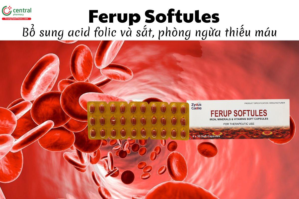 Thuốc Ferup Softules - Bổ sung acid folic và sắt, phòng ngừa thiếu máu