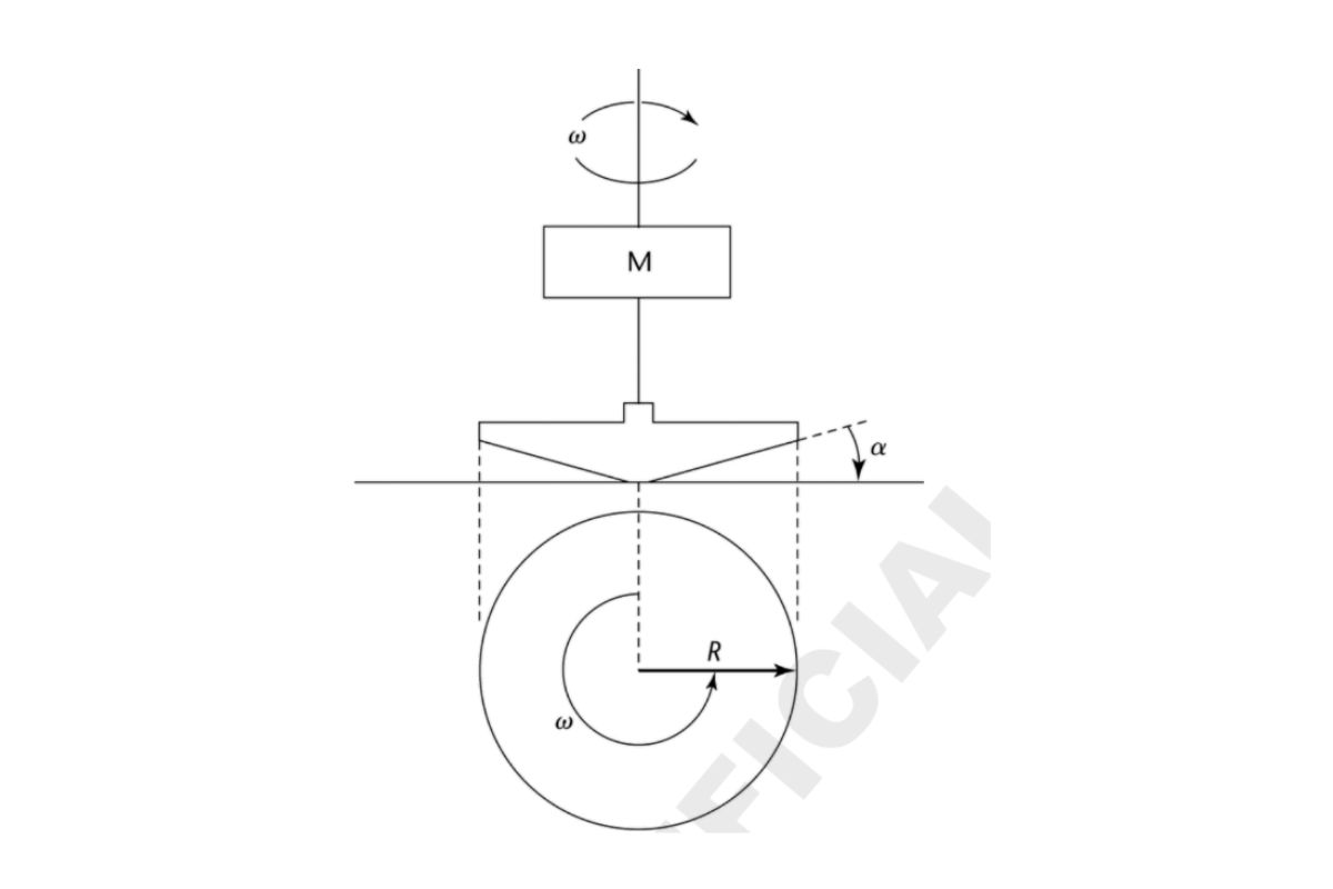 Figure 5. Cone-and-plate rotational rheometer with rotating cone