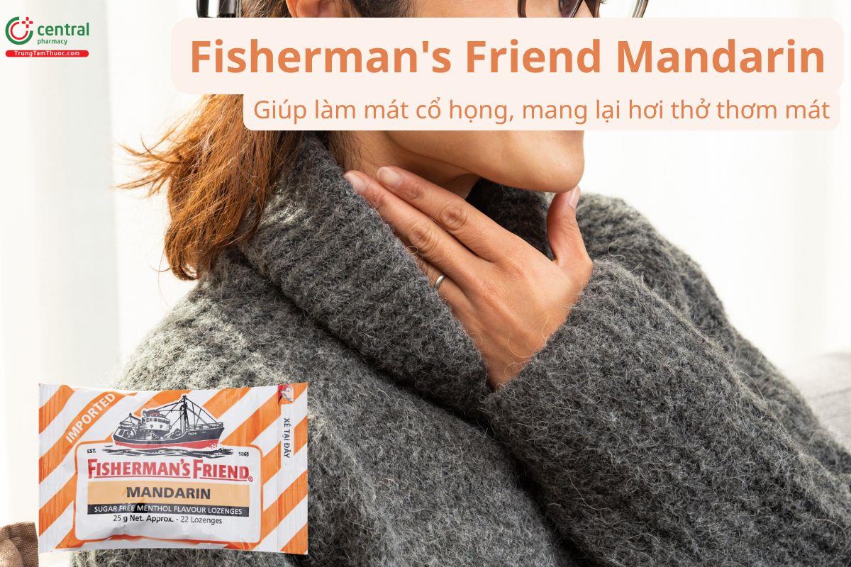 Fisherman's Friend Mandarin giúp dịu cổ họng, giảm khô rát