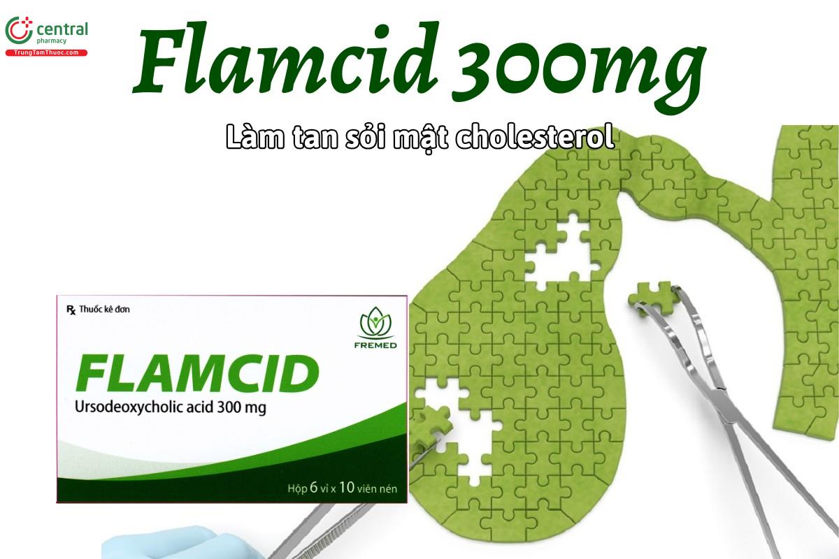 Thuốc Flamcid 300mg làm tan sỏi mật cholesterol khi chức năng túi mật bình thường