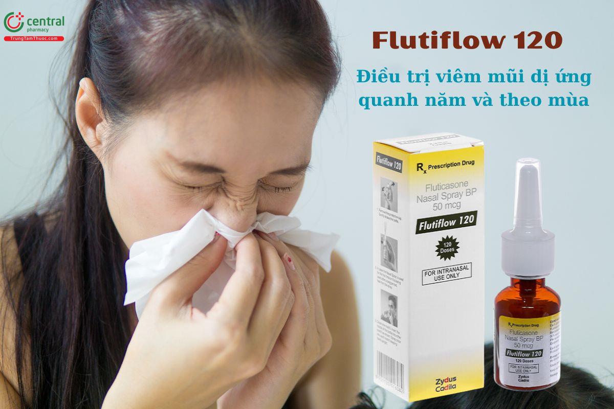 Thuốc Flutiflow 120 điều trị viêm mũi dị ứng theo mùa và quanh năm