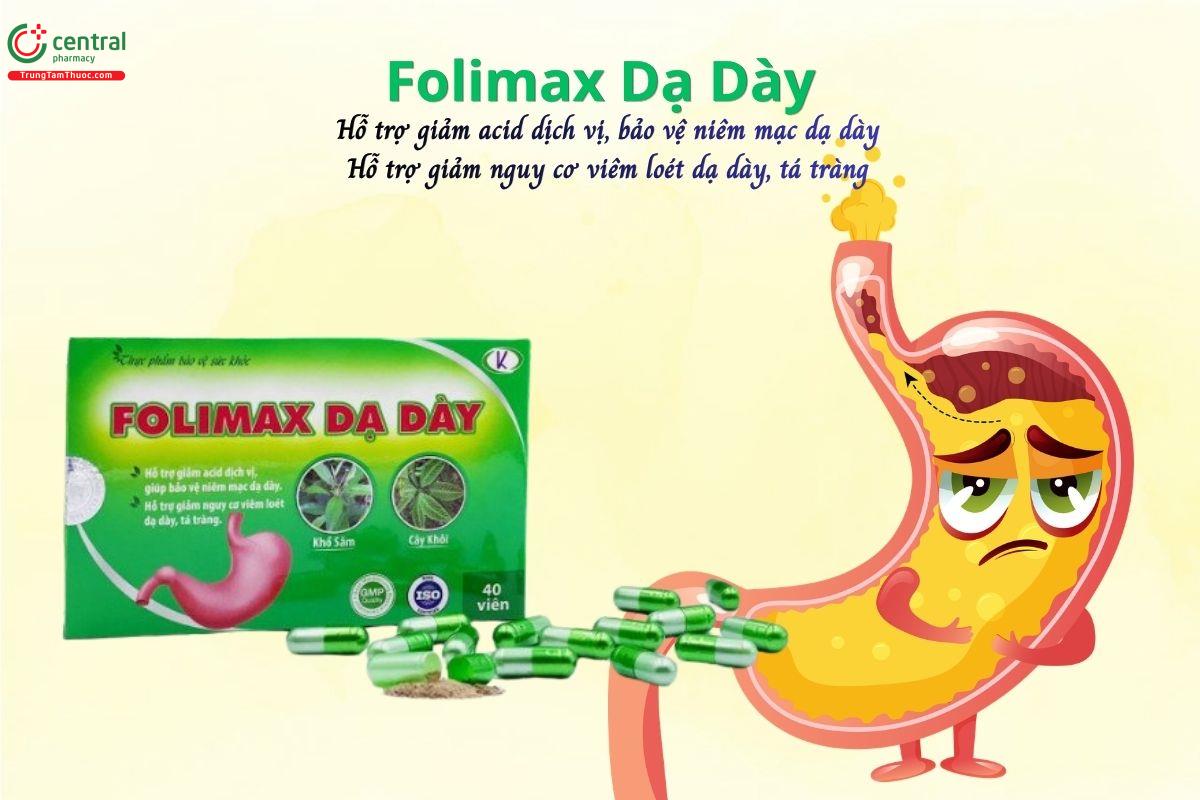 Folimax Dạ Dày giúp giảm nguy cơ viêm loét dạ dày - tá tràng