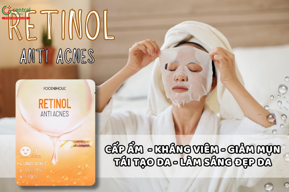 Mặt nạ Foodaholic Retinol Anti Acnes - Làm sạch sáng, dưỡng ẩm da