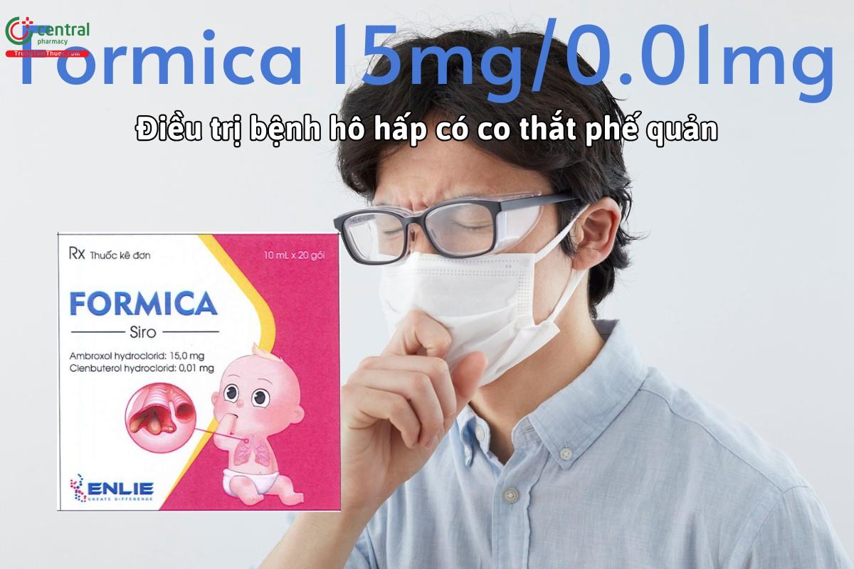 Thuốc Formica 15mg/0.01mg điều trị bệnh hô hấp có kèm co thắt phế quản