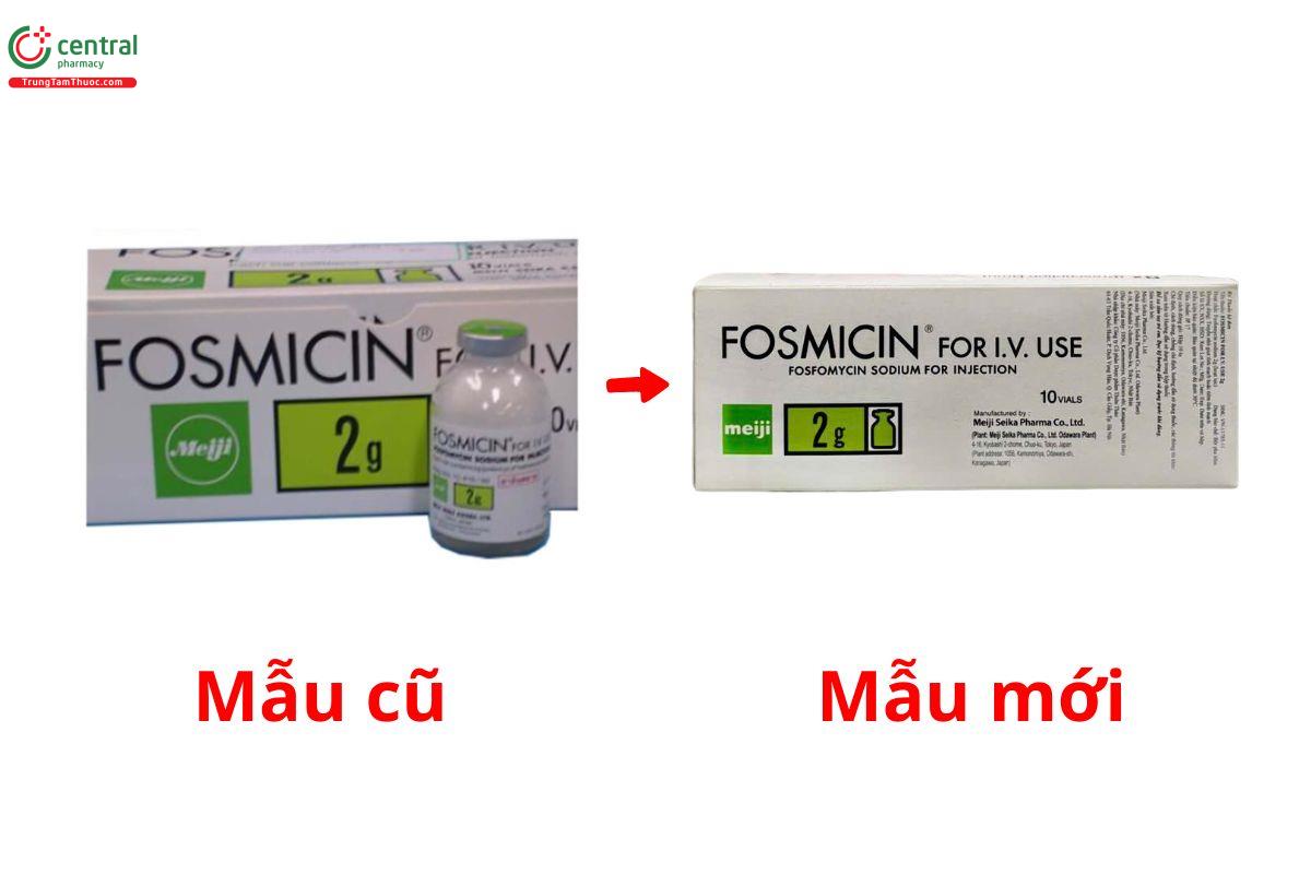 Thông báo thay đổi mẫu mã Fosmicin 2g