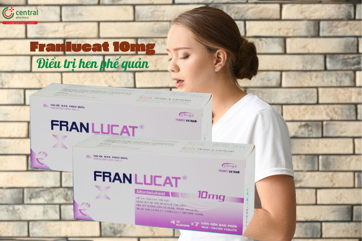 Thuốc Franlucat 10mg điều trị hen phế quản, viêm mũi dị ứng