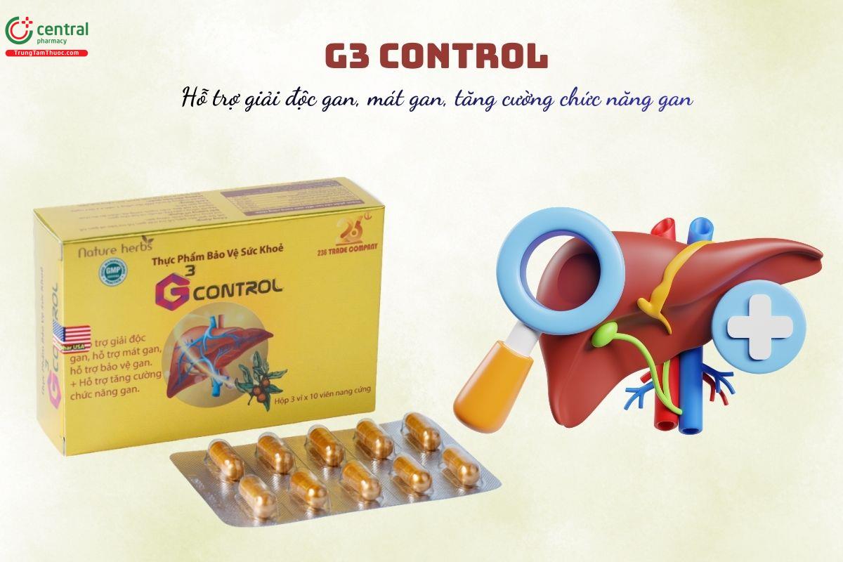 G3 Control giúp thải độc gan, tăng chức năng gan, bảo vệ gan