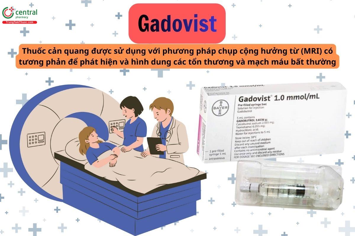 Thuốc Gadovist 1,0 mmol/ml giúp tăng cường độ tương phản trong chụp cộng hưởng từ sọ não và cột sống (MRI).