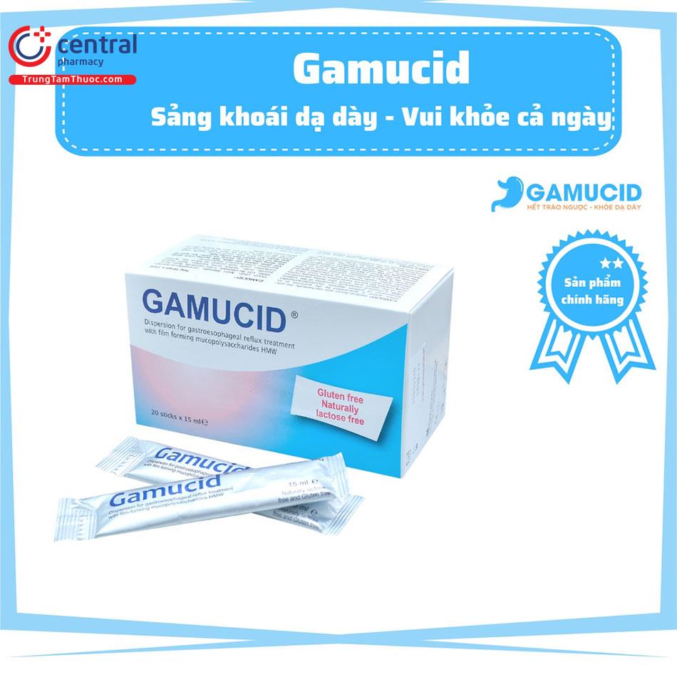 Hình 1: Công dụng của Gamucid