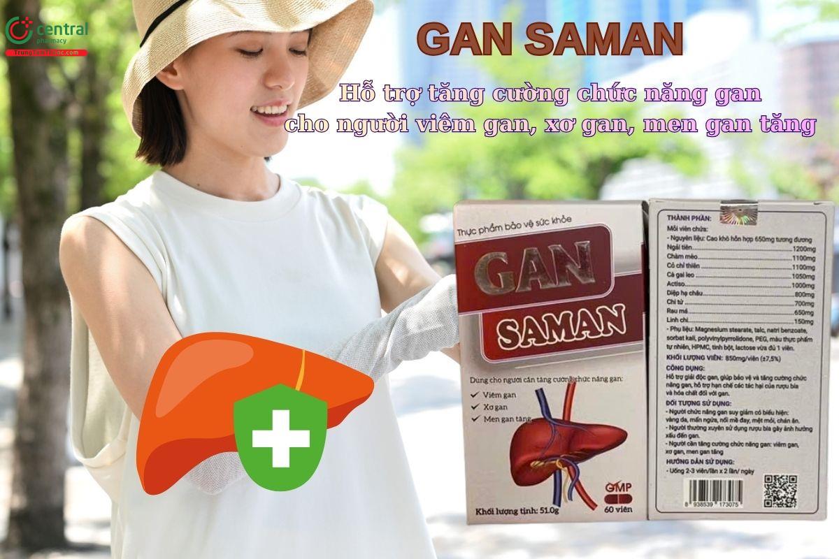 Viên uống Gan Saman giúp tăng cường chức năng gan