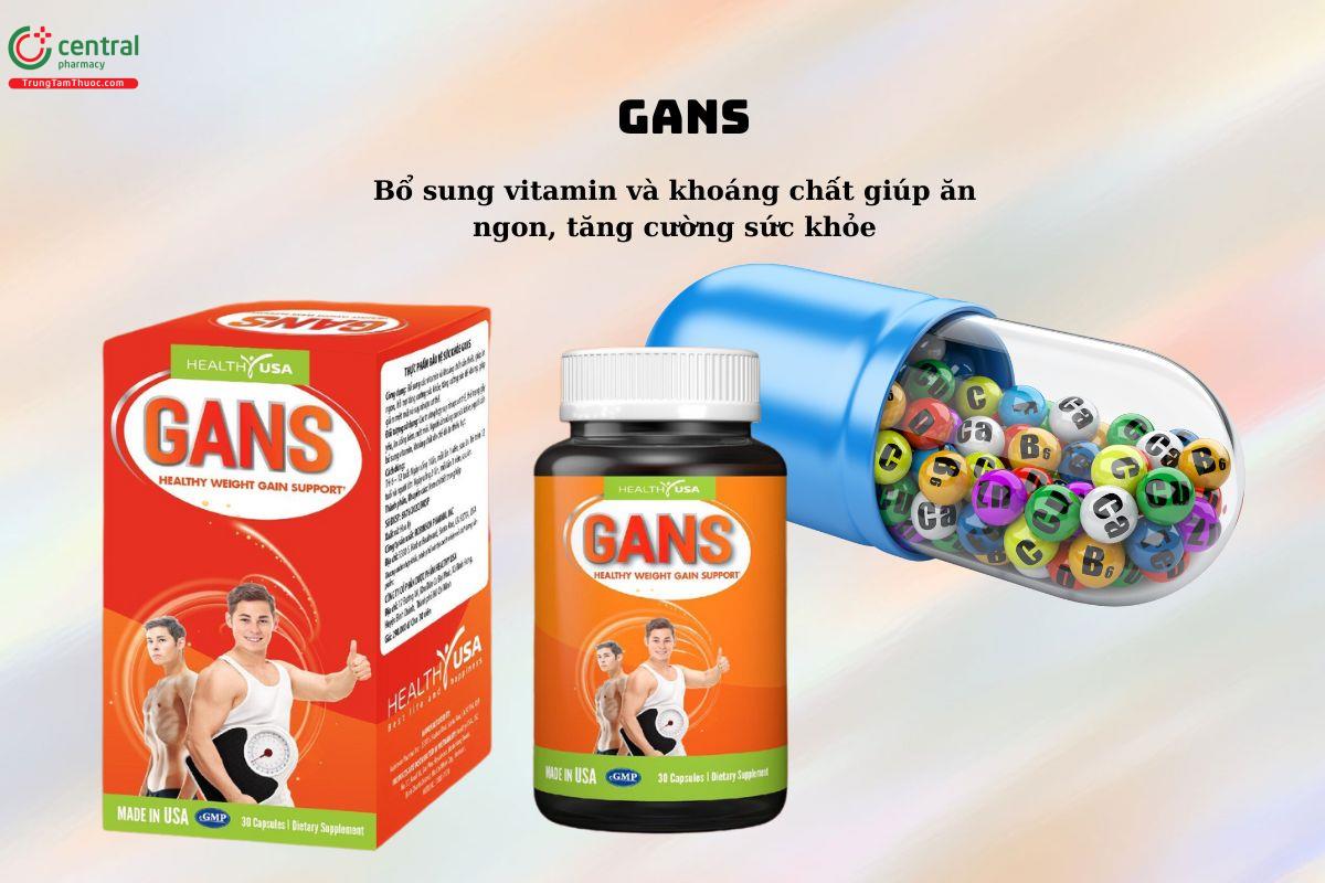 Viên uống Gans - Hỗ trợ ăn ngon, tăng cường sức khỏe, giảm mệt mỏi