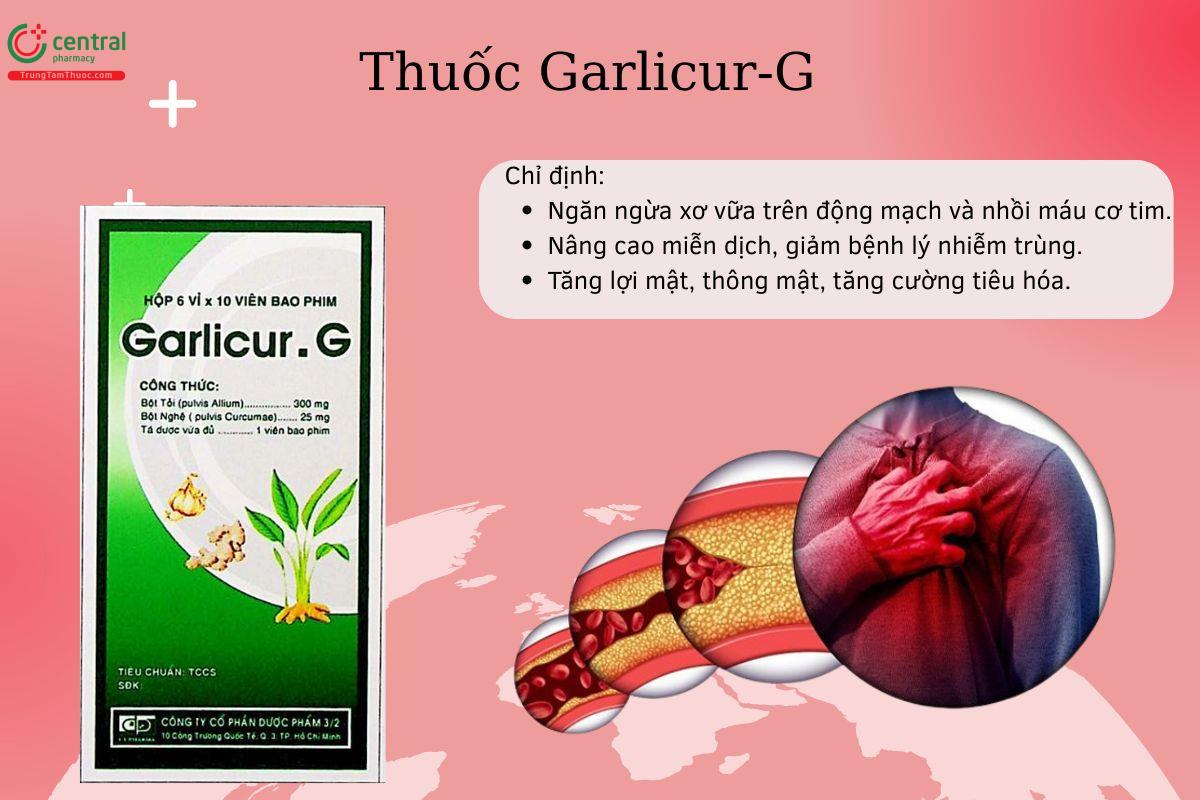 Chỉ định của thuốc Garlicur-G