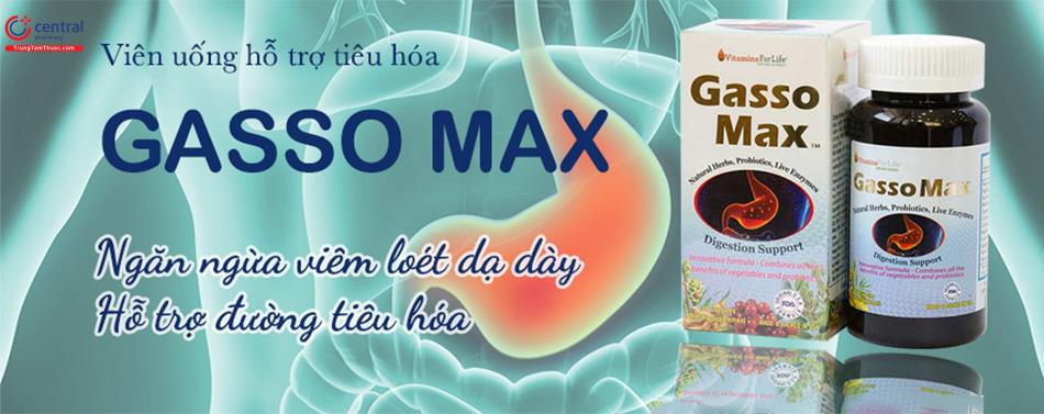 Viên uống Gasso Max hỗ trợ giảm đầy hơi, khó chịu
