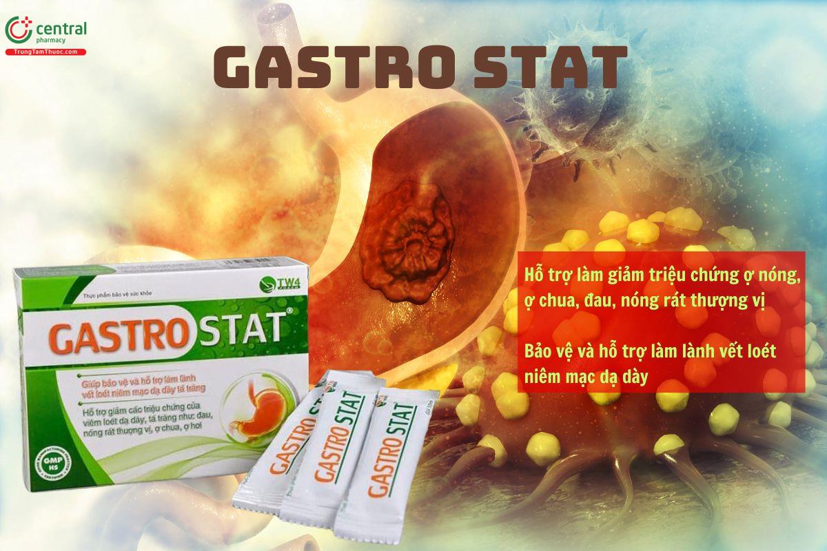 Gastro Stat bảo vệ và hỗ trợ làm lành vết loét niêm mạc dạ dày