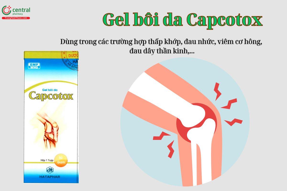 Gel bôi da Capcotox giúp giảm đau nhức xương khớp
