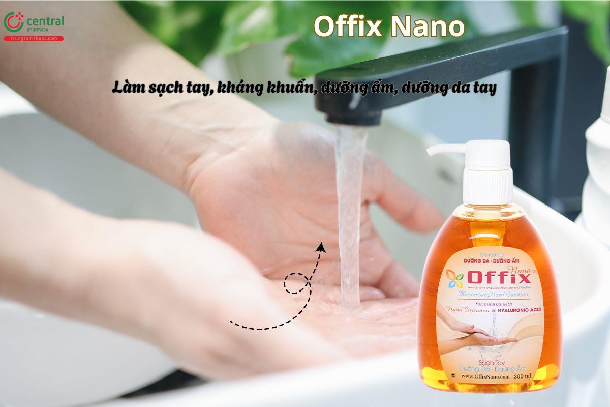  Gel rửa tay dưỡng da Offix Nano dưỡng da, dưỡng ẩm tay