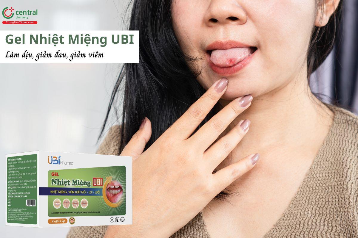 Gel Nhiệt Miệng UBI - Làm sạch, kháng khuẩn, giảm đau, giảm viêm lợi