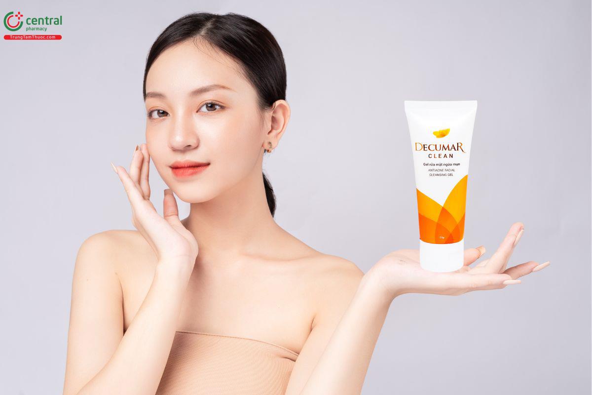 Gel rửa mặt Decumar Clean 50g giúp ngừa mụn trên da