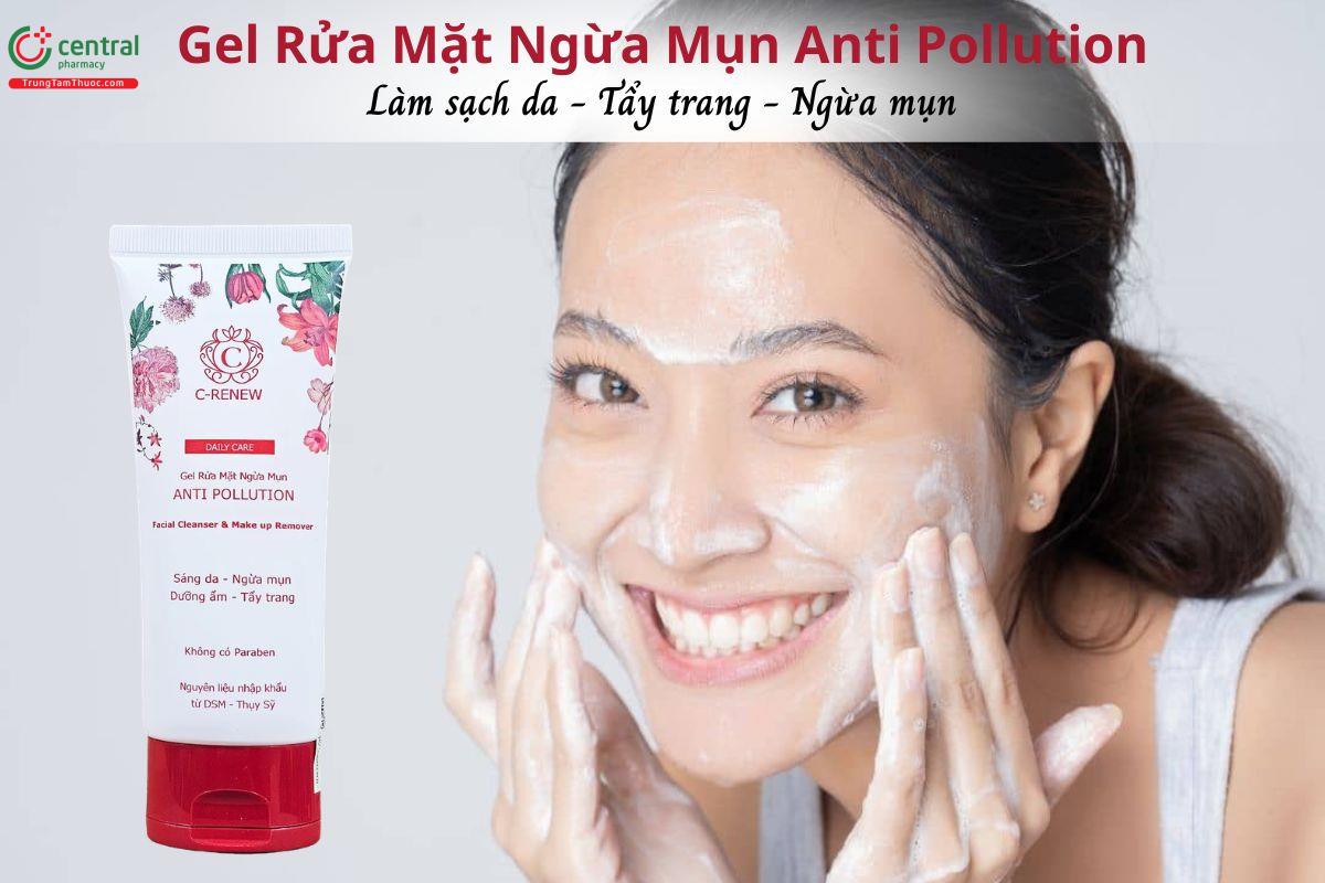 Gel Rửa Mặt Ngừa Mụn Anti Pollution - Tẩy trang, làm sáng da, ngừa mụn
